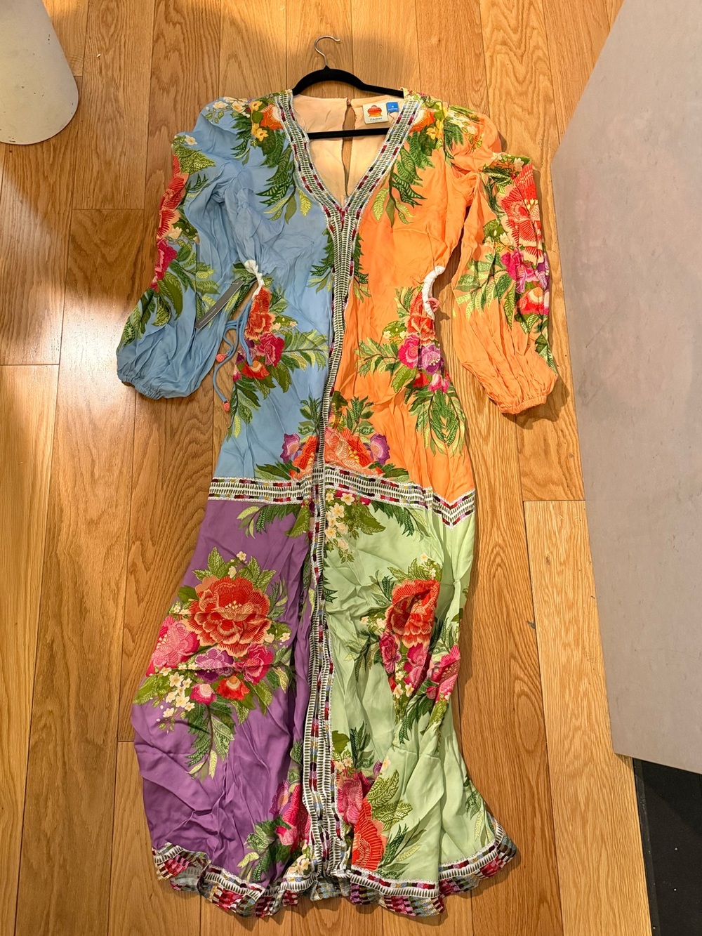 Farm Rio x Anthropologie long-sleeve v-neck maxi dress - Picture 5 of 12